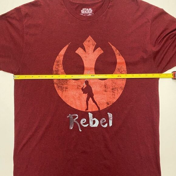 Star Wars Men’s Dark Red Luke Skywalker Jedi Rebel Shirt Sz XL - Picture 4 of 7